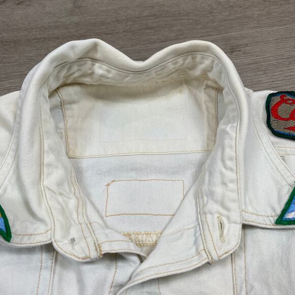 Vintage 80s Code Bleu Denim Jacket Heavy Weight Champ Men's XL - Picture 4 of 14